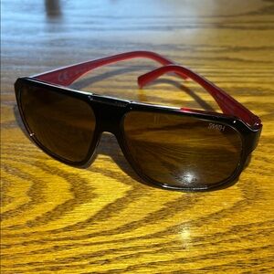SMITH Vintage Gibson Black and Red Polarized Sunglasses